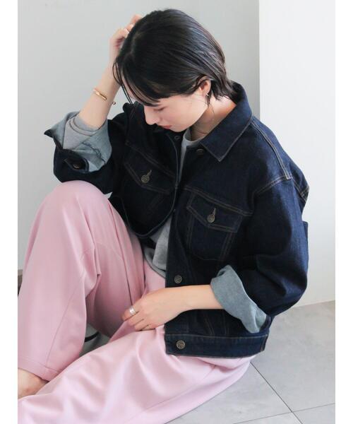 Te chichi(テチチ)の「デニムジャケット《2026 spring catalog item》(ノーカラージャケット・レディース・ネイビー/ブルー・F)」の21枚目の写真