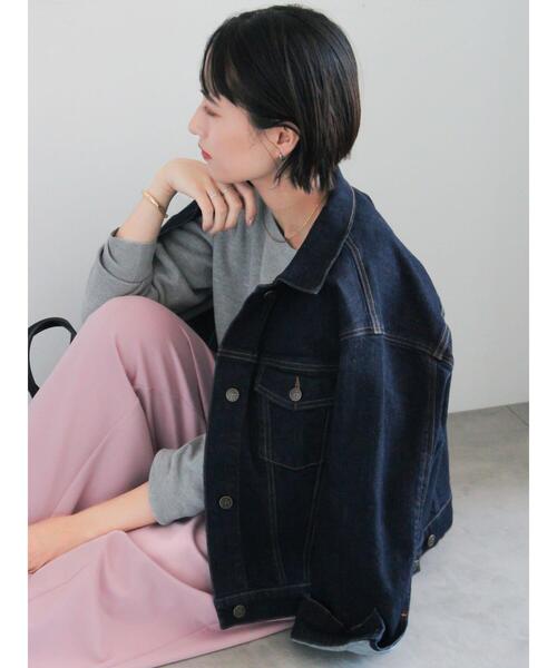 Te chichi(テチチ)の「デニムジャケット《2026 spring catalog item》(ノーカラージャケット・レディース・ネイビー/ブルー・F)」の22枚目の写真