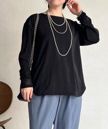 un dix cors | ブラウス風ロングTEE(Tシャツ/カットソー)