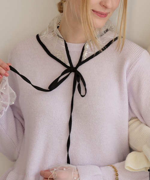 ZAKKA-BOX(ザッカボックス)の「クラッシーレースラップ(バンダナ/スカーフ・レディース・ブラック/ホワイト×ブラック・FREE)」の21枚目の写真