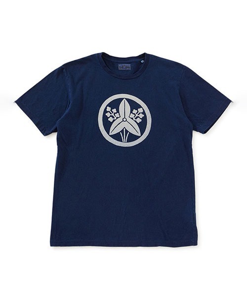 BLUE BLUE JAPAN(ブルーブルージャパン)の「オモダカバッセン インディゴTシャツ(Tシャツ/カットソー・メンズ・インディゴブルー・L/S/XL/M)」の1枚目の写真