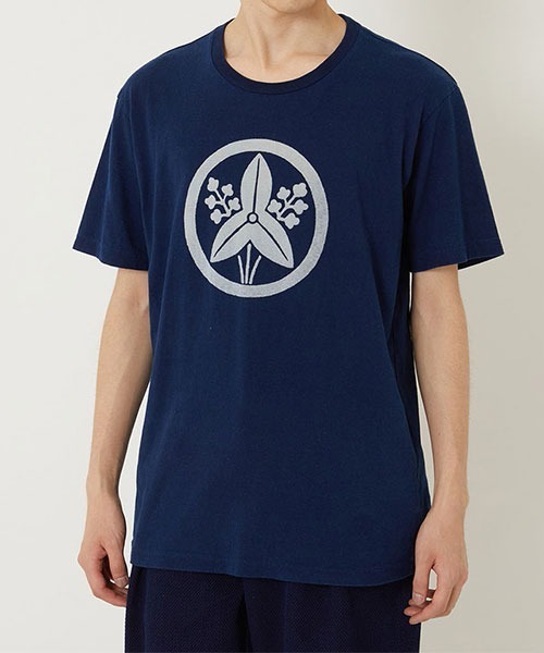 BLUE BLUE JAPAN(ブルーブルージャパン)の「オモダカバッセン インディゴTシャツ(Tシャツ/カットソー・メンズ・インディゴブルー・L/S/XL/M)」の2枚目の写真