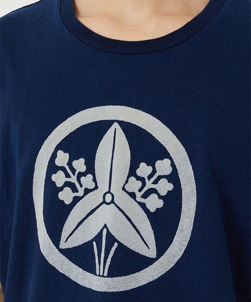 BLUE BLUE JAPAN(ブルーブルージャパン)の「オモダカバッセン インディゴTシャツ(Tシャツ/カットソー・メンズ・インディゴブルー・L/S/XL/M)」の5枚目の写真