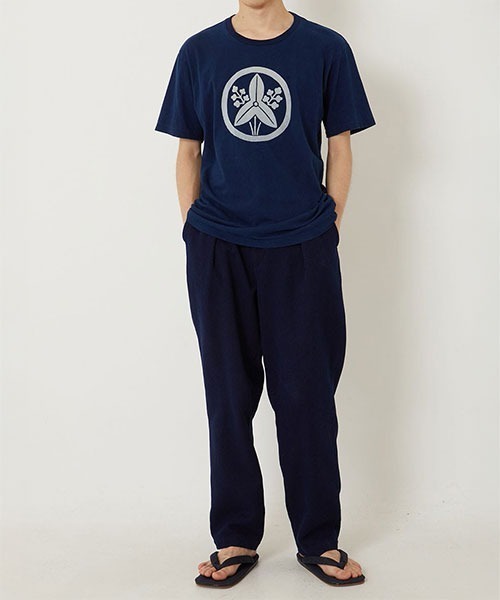 BLUE BLUE JAPAN(ブルーブルージャパン)の「オモダカバッセン インディゴTシャツ(Tシャツ/カットソー・メンズ・インディゴブルー・L/S/XL/M)」の7枚目の写真