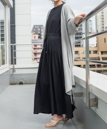 M-5L コットン タックスカートロングワンピース