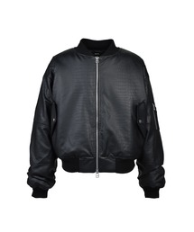 FAUX CROCODILE BOMBER JACKET