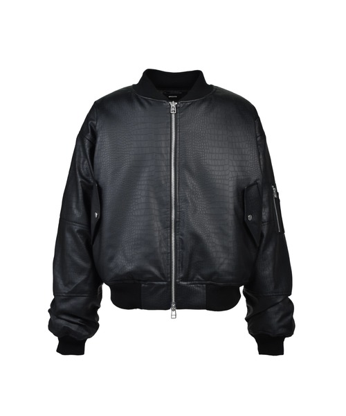 BREATH(ブレス)の「FAUX CROCODILE BOMBER JACKET(ダウンジャケット/コート・メンズ・ライトブルー/イエロー/ベージュ/ブラウン/ブラック・SMALL/MEDIUM/LARGE/X-LARGE/XX-LARGE)」の2枚目の写真
