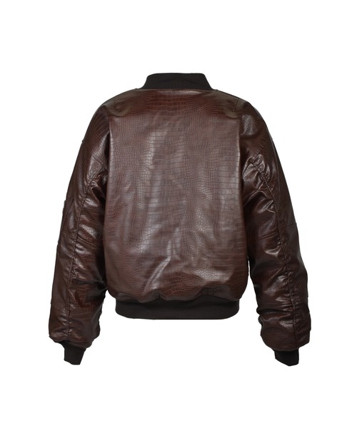 BREATH(ブレス)の「FAUX CROCODILE BOMBER JACKET(ダウンジャケット/コート・メンズ・ライトブルー/イエロー/ベージュ/ブラウン/ブラック・SMALL/MEDIUM/LARGE/X-LARGE/XX-LARGE)」の10枚目の写真