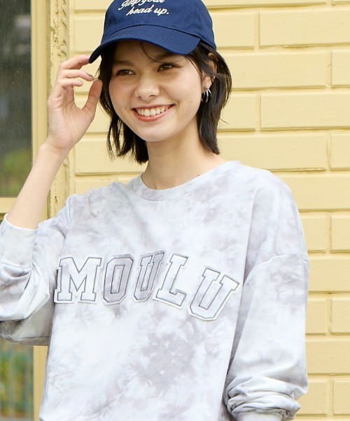 SMILE LAND(スマイルランド)の「<大きいサイズ>タイダイ風プリントアップリケプルオーバー(Tシャツ/カットソー・レディース・ピンク系/グレー系/カーキ系・L/LL/3L/4L/5L)」の8枚目の写真