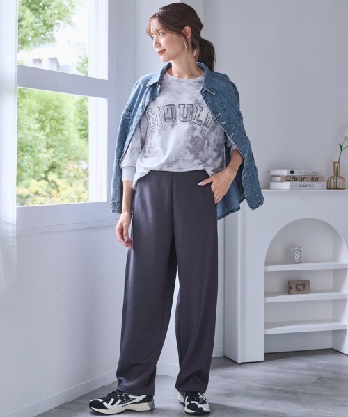 SMILE LAND(スマイルランド)の「<大きいサイズ>タイダイ風プリントアップリケプルオーバー(Tシャツ/カットソー・レディース・ピンク系/グレー系/カーキ系・L/LL/3L/4L/5L)」の12枚目の写真