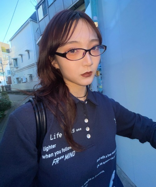 JEANASIS（ジーナシス）の「【25quee】BIGポロプリントLS/655821（ポロシャツ・レディース・グレー系その他/イエロー系その他/ネイビー系・FREE）」の5枚目の写真