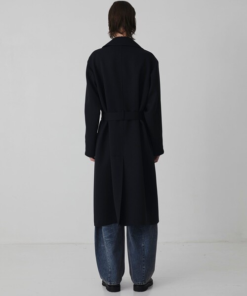 UNITED TOKYO（ユナイテッドトウキョウ）の「【新作】Three Weave 2way スタンドコート　｜2WAY仕様/スタンドカラー/チェスター /軽量/ストレッチ/防シワ/ 静電気防止/オフィスカジュアル/通勤/ベルト付き（ダウンジャケット/コート・メンズ・ブラック/ダークグレー・1/2）」の22枚目の写真