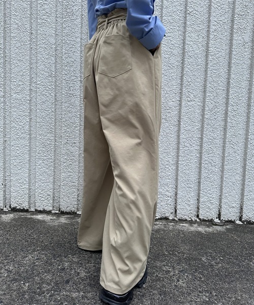 merrylatte(メリーラテ)の「TWILL WIDE PANTS【IROHANI】(スラックス・レディース・ベージュ/ブラック・FREE)」の21枚目の写真