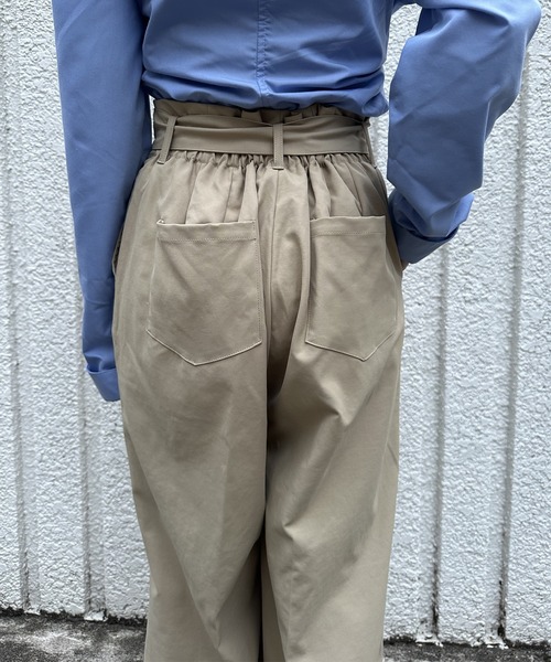 merrylatte(メリーラテ)の「TWILL WIDE PANTS【IROHANI】(スラックス・レディース・ベージュ/ブラック・FREE)」の22枚目の写真
