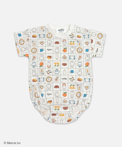Miffy（ ミッフィー）の「〈ミッフィー〉半袖ロンパース（ロンパース・キッズ・クリーム/スモークピンク/ホワイト・80ｃｍ/70cm）」の2枚目の写真