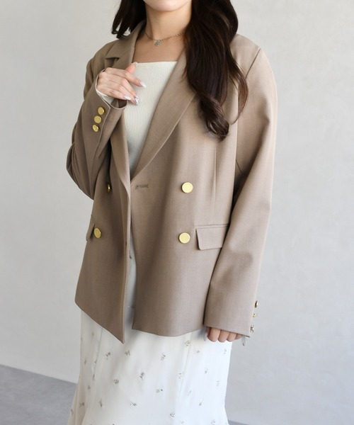 31 Sons de mode(トランテアン ソン ドゥ モード)の「2026春夏新作 スプリングテーラードジャケット(テーラードジャケット・レディース・ベージュ/モカ・S/M)」の19枚目の写真