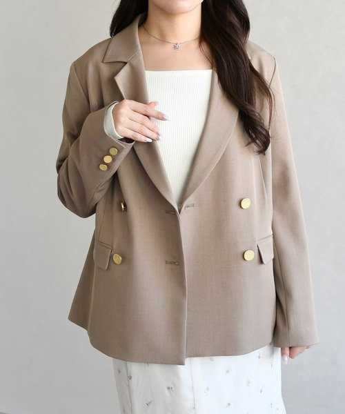 31 Sons de mode(トランテアン ソン ドゥ モード)の「2026春夏新作 スプリングテーラードジャケット(テーラードジャケット・レディース・ベージュ/モカ・S/M)」の5枚目の写真