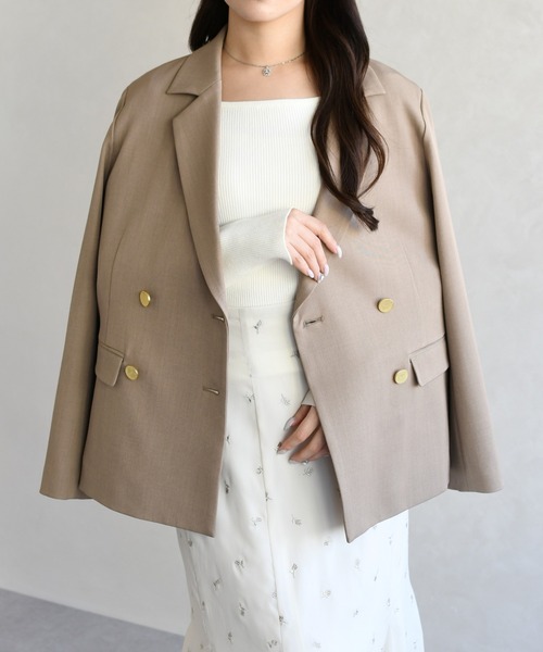 31 Sons de mode(トランテアン ソン ドゥ モード)の「2026春夏新作 スプリングテーラードジャケット(テーラードジャケット・レディース・ベージュ/モカ・S/M)」の13枚目の写真