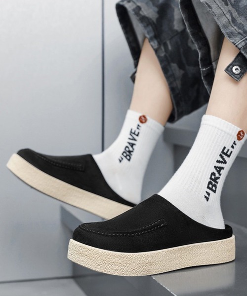 WESTBOY（ウエストボーイ）の「カジュアル スエード調 スリッポン サンダル WO26S4SD10（サンダル・メンズ・ブラック/ベージュ・44/43/42/41）」の3枚目の写真