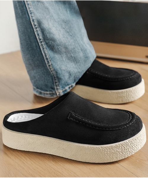 WESTBOY（ウエストボーイ）の「カジュアル スエード調 スリッポン サンダル WO26S4SD10（サンダル・メンズ・ブラック/ベージュ・44/43/42/41）」の4枚目の写真