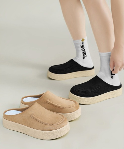 WESTBOY（ウエストボーイ）の「カジュアル スエード調 スリッポン サンダル WO26S4SD10（サンダル・メンズ・ブラック/ベージュ・44/43/42/41）」の5枚目の写真