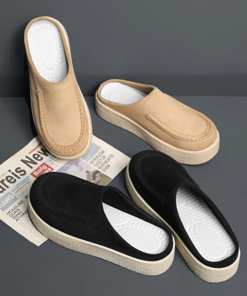 WESTBOY（ウエストボーイ）の「カジュアル スエード調 スリッポン サンダル WO26S4SD10（サンダル・メンズ・ブラック/ベージュ・44/43/42/41）」の10枚目の写真