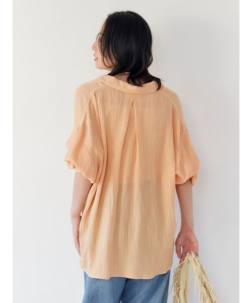 Ungrid(アングリッド)の「楊柳ビッグルーズシャツ(シャツ/ブラウス・レディース・グリーン/オレンジ/オフホワイト・FREE)」の10枚目の写真