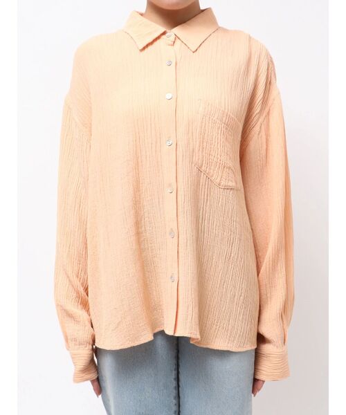 Ungrid(アングリッド)の「楊柳ビッグルーズシャツ(シャツ/ブラウス・レディース・グリーン/オレンジ/オフホワイト・FREE)」の19枚目の写真