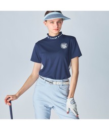 marie claire GOLF/マリクレール ゴルフ ゴルフウェア 吸汗速乾 UVカット 接触冷感 半袖 モックネックシャツ