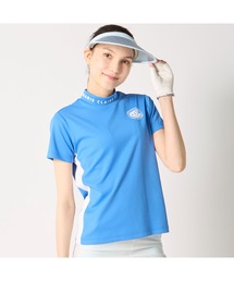 marie claire GOLF/マリクレール ゴルフ ゴルフウェア 吸汗速乾 UVカット 接触冷感 半袖 モックネックシャツ