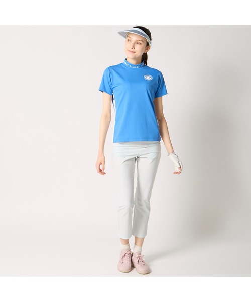 marie claire(マリ・クレール)の「marie claire GOLF/マリクレール ゴルフ ゴルフウェア 吸汗速乾 UVカット 接触冷感 半袖 モックネックシャツ(Tシャツ/カットソー・レディース・ブルー/ネイビー/イエロー/ホワイト・M/L/LL/3L)」の18枚目の写真