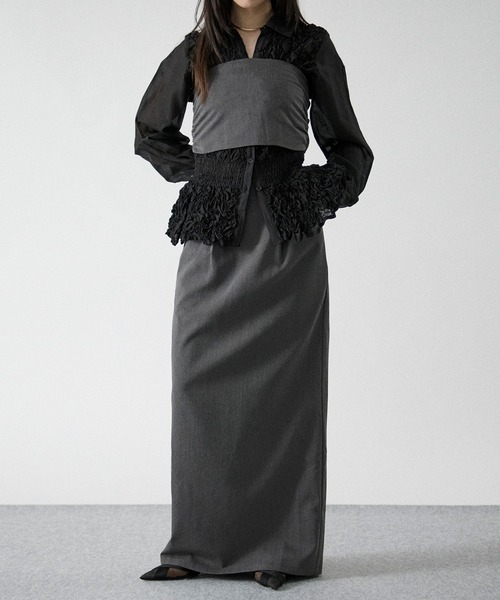 Ezick（エジック）の「mulchway carset skirt マルチウェイコルセットスカート【2点セット】（スカート・レディース・グレー/ブラック・FREE）」の19枚目の写真