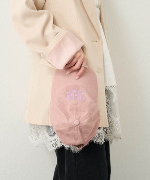 mystic（ミスティック）の「BIGロゴキャップ（ハット・レディース・ブラック/ピンク・ONE SIZE）」の2枚目の写真