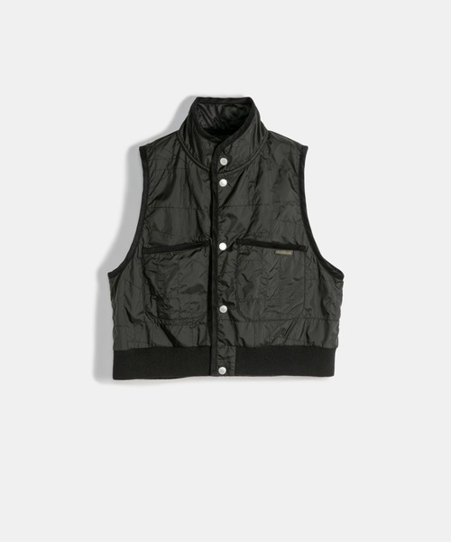 Black Edition Unwadded Cropped Mickfield Gilet Women / ブラック