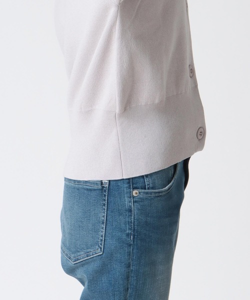 Jines（ジネス）の「キーネックリラックスカーディガン（カーディガン/ボレロ・レディース・ブルー/ネイビー/グレー/ホワイト/ブラック・38）」の16枚目の写真