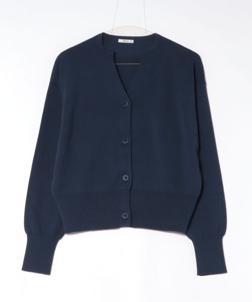 Jines（ジネス）の「キーネックリラックスカーディガン（カーディガン/ボレロ・レディース・ブルー/ネイビー/グレー/ホワイト/ブラック・38）」の22枚目の写真