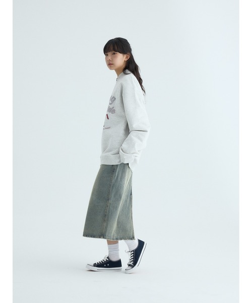 codegraphy（コードグラフィー）の「(Women's) Denim Long Skirt｡｡CBEFWDS010（スカート・レディース・ホワイト/インディゴブルー・SMALL/MEDIUM）」の4枚目の写真