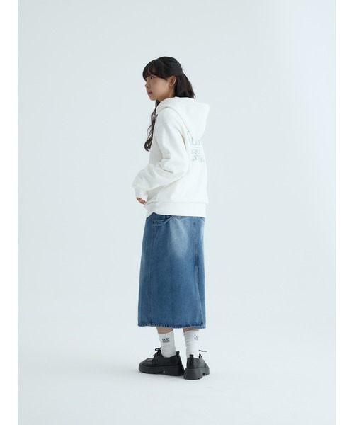 codegraphy（コードグラフィー）の「(Women's) Denim Long Skirt｡｡CBEFWDS010（スカート・レディース・ホワイト/インディゴブルー・SMALL/MEDIUM）」の6枚目の写真