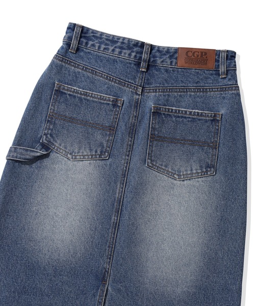 codegraphy（コードグラフィー）の「(Women's) Denim Long Skirt｡｡CBEFWDS010（スカート・レディース・ホワイト/インディゴブルー・SMALL/MEDIUM）」の9枚目の写真