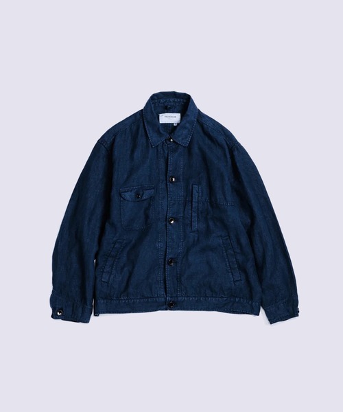 ANACHRONORM】SULFUR DYED LINEN UTILITY JACKET（カバーオール