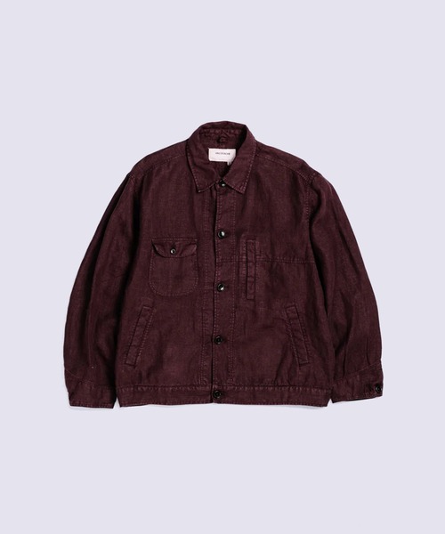 【ANACHRONORM】SULFUR DYED LINEN UTILITY JACKET