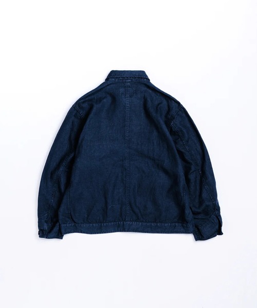 Anachronorm(アナクロノーム)の「【ANACHRONORM】SULFUR DYED LINEN UTILITY JACKET(カバーオール・メンズ・ワイン/ネイビー・3/2)」の17枚目の写真