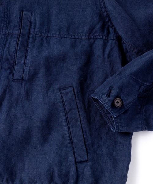 Anachronorm(アナクロノーム)の「【ANACHRONORM】SULFUR DYED LINEN UTILITY JACKET(カバーオール・メンズ・ワイン/ネイビー・3/2)」の11枚目の写真