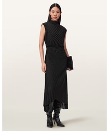 RAYANNA PLEATED MIDI DRESS | RAYANNA プリーツ ミディ ドレス・ワンピース
