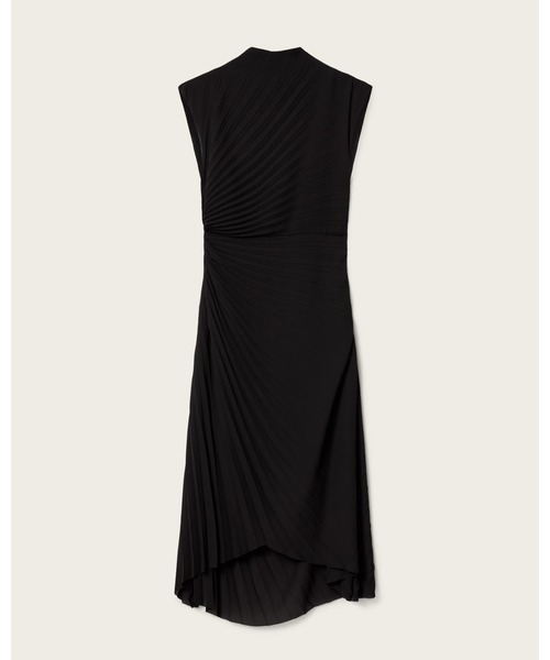 ALLSAINTS(オールセインツ)の「RAYANNA PLEATED MIDI DRESS | RAYANNA プリーツ ミディ ドレス・ワンピース(ワンピース・レディース・ブラック・8/6/4/10)」の7枚目の写真