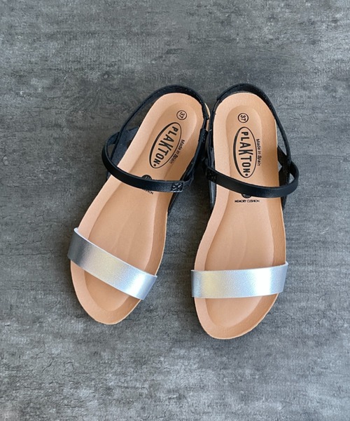 PLAKTON（プラクトン）の「【WEB先行予約】[PLAKTON/プラクトン] 別注 アンクルストラップ サンダル（サンダル・レディース・ブラック/シルバー・38/37/36）」の5枚目の写真