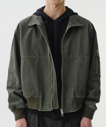 DIVEIN（ダイブイン）の「NECK ZIP DETAIL MA-1 JACKET (KHAKI)（MA-1）」