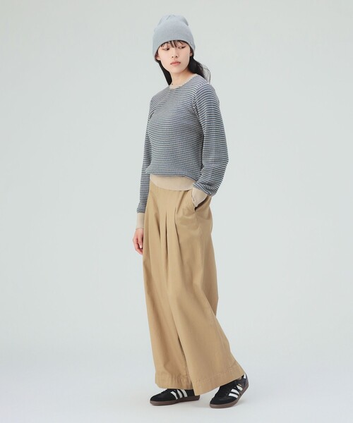 BEAMS HEART(ビームスハート)の「変形編柄 ニット プルオーバー(ニット/セーター・レディース・ネイビー/ベージュ/グリーン/レッド・FREE)」の7枚目の写真
