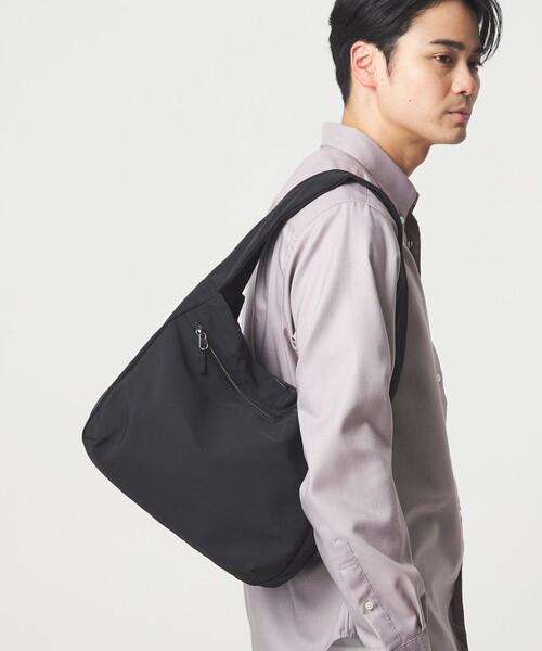 green label relaxing（グリーンレーベルリラクシング）の「【WEB限定】マット リップストップ ショルダーバッグ -撥水-（トートバッグ・メンズ・ダークブラウン/ブラック・FREE）」の3枚目の写真