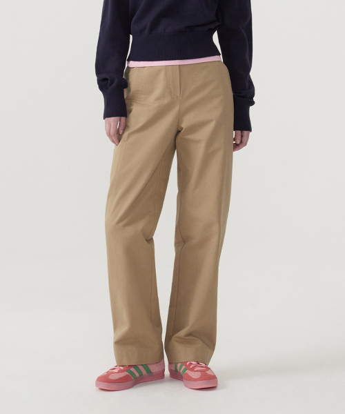 COVERNAT WOMAN(カバーナットウーマン)の「ウィメンズストレートコットンパンツベージュ(その他パンツ・レディース・その他・WM/WS)」の1枚目の写真